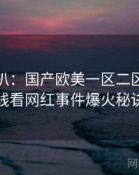 独家深扒：国产欧美一区二区三区在线看网红事件爆火秘诀