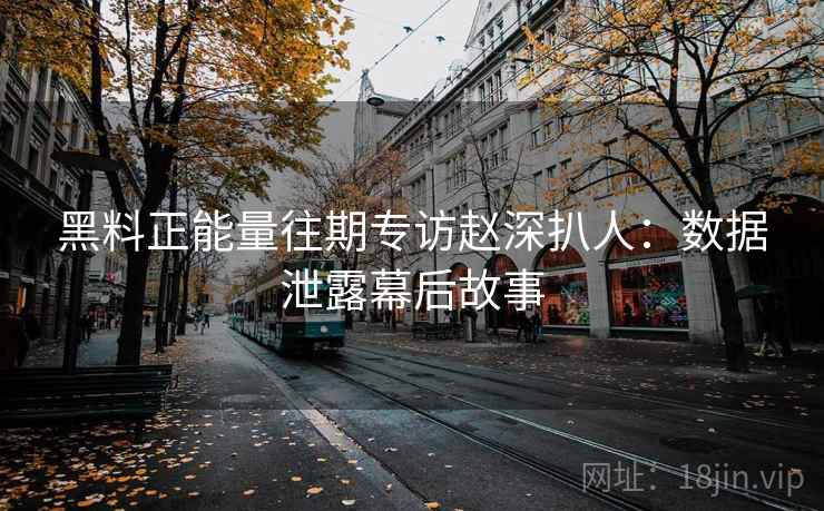 黑料正能量往期专访赵深扒人:数据泄露幕后故事 黑料正能量往期专访赵深扒人:数据泄露幕后故事